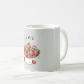 Minzrote Erdbeeren & Marienkäfer Kaffeetasse (VorderseiteRechts)