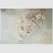 Minzsäge Grüne Abstrakte Kirschblüten Seidenpapier (Vorderseite)