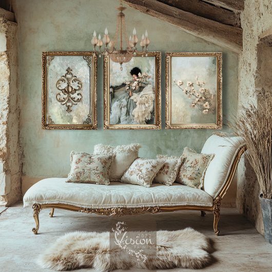 Minzsäge Grüne Abstrakte Kirschblüten Seidenpapier