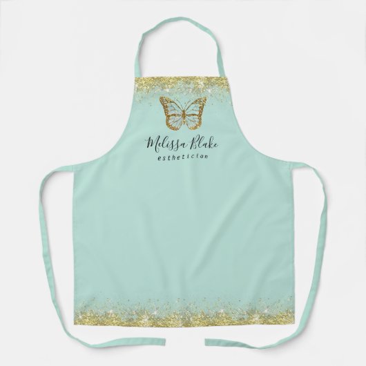 Minzschmetterling auf Imitaten Goldfunkel Schürze (Vorderseite)