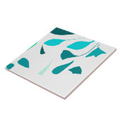 Minzsprig-Keramik Fliese (Seite)