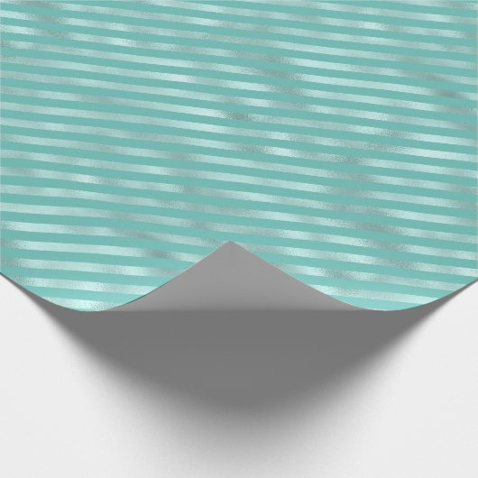 Minzstreifen Geschenkpapier (Ecke)