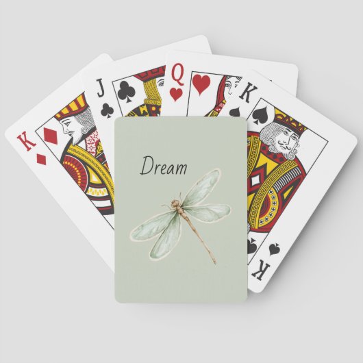 Minztraum Libelle Spielkarten (Rückseite)