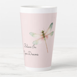 Minzweiß Rosa Libelle Milchtasse