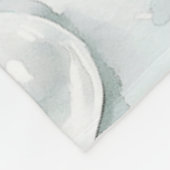Minzweiße Perlen Fleecedecke (Ecke)