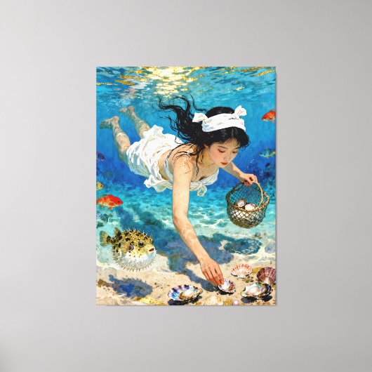 "Mio.'s Descent" - Ein Ozeanporträt Leinwanddruck (Vorderseite)