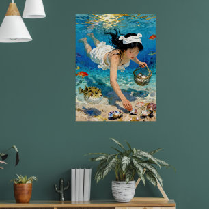 "Mio.'s Descent" - Ein Ozeanporträt Poster