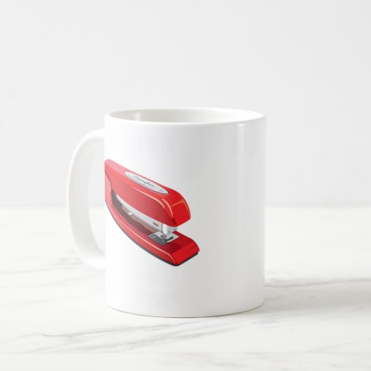 MiOffice Space Swingline Red Stapler Milton Storag Kaffeetasse (Vorderseite Links)