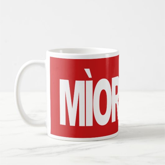 Mìorbhail (Marvel auf Schottisch-Gälisch) Kaffeetasse (Links)