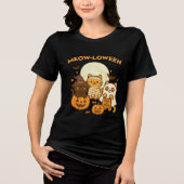 Mioween - Niedliches Halloween Cat Costume Design Tri-Blend Shirt (Vorderseite)