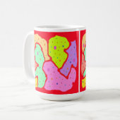 MIP MAP MOP ART DESIGN ABSTRAKTER FUN KAFFEETASSE (Vorderseite Links)