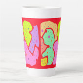 MIP MAP MOP ART DESIGN ABSTRAKTER FUN MILCHTASSE (Vorderseite)