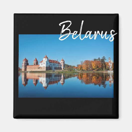 Mir Castle Belarus Architektur Landschaftsmagazin Magnet (Vorne)