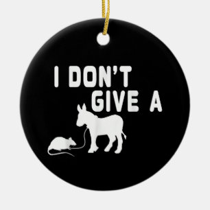 Mir doch egal Geschenk lustiger Esel, Tierwitz Keramik Ornament