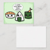 Mir gefällt die Art, wie du Kawaii Sushi Card spie Mitteilungskarte (Vorne/Hinten)