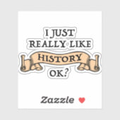 Mir gefällt die Geschichte einfach gut? Funny Hist Aufkleber (Blatt)