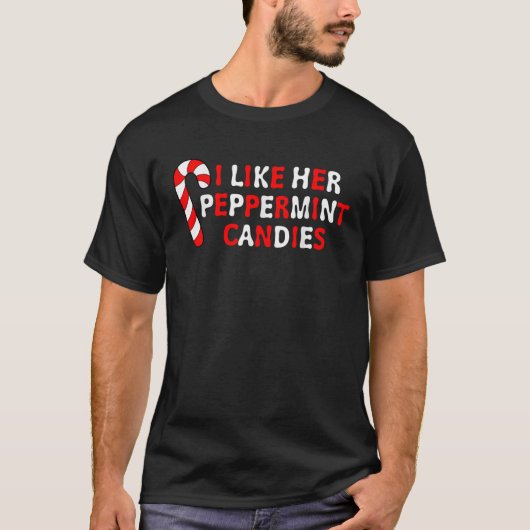 Mir gefällt ihr Peppermint Candies Funny Couple Pa T-Shirt (Vorderseite)