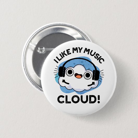 Mir gefällt mein Cloud Funny Weather Pub Button (Vorne & Hinten)