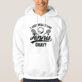 Mir gefällt Tennis ganz gut. Hoodie (Vorderseite)
