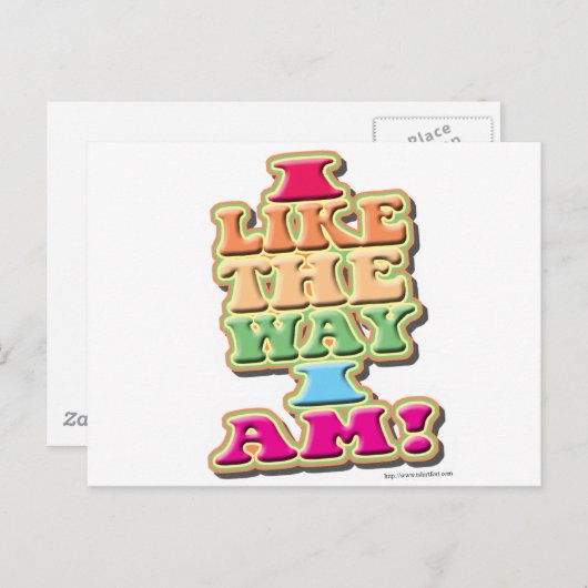 Mir gefällt, wie ich bin! postkarte (Vorne/Hinten)