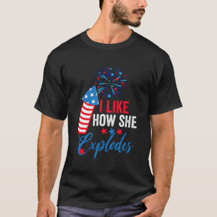 Mir gefällt, wie sie explodiert Ich mag, wie er am T-Shirt