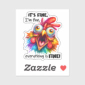 Mir geht es gut, alles ist ein feines, lustiges Hü Aufkleber (Blatt)