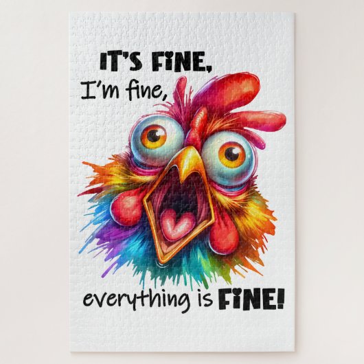 Mir geht es gut, alles ist ein feines, lustiges Hü Puzzle (Vertikal)