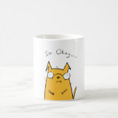 Mir geht es gut... Aufkleber Kaffeetasse (Mittel)