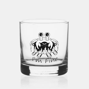 Mir geht's gut, kochender Krebs Whiskyglas