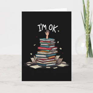 Mir geht's gut Lustig Buch lesen Lesender Nerd Bib Karte