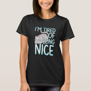 Mir ist es eifrig, nette, graue Katze zu sein T-Shirt