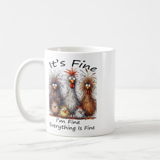 Mir ist gut, alles ist gut gekocht als feines Hühn Kaffeetasse (Links)