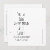 Mir ist klar geworden, dass ich dir sagen sollte,  (Vorne/Hinten)