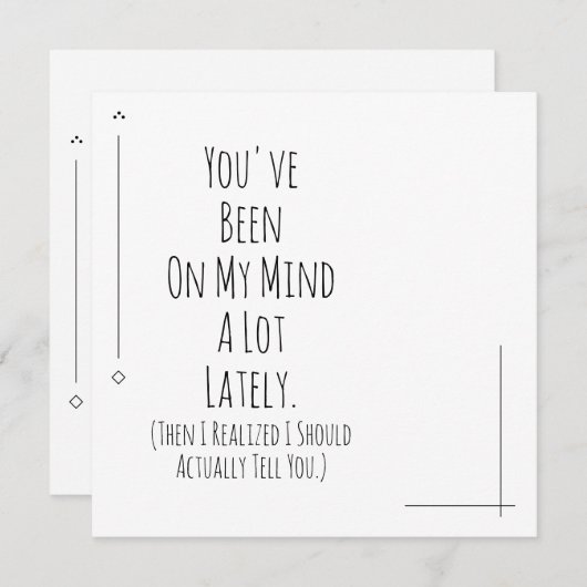 Mir ist klar geworden, dass ich dir sagen sollte,  (Vorne/Hinten)