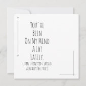 Mir ist klar geworden, dass ich dir sagen sollte,  (Vorderseite)