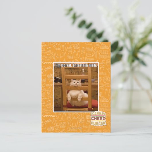 Mir ist langweilig. postkarte (Stehend Vorderseite)