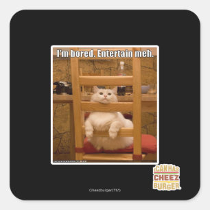 Mir ist langweilig. quadratischer aufkleber