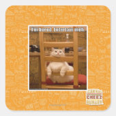 Mir ist langweilig. quadratischer aufkleber (Vorderseite)