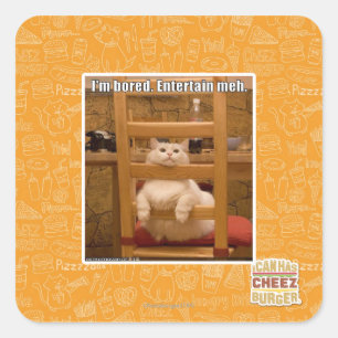 Mir ist langweilig. quadratischer aufkleber