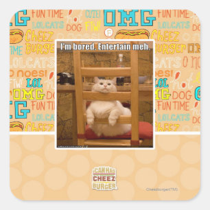 Mir ist langweilig. quadratischer aufkleber