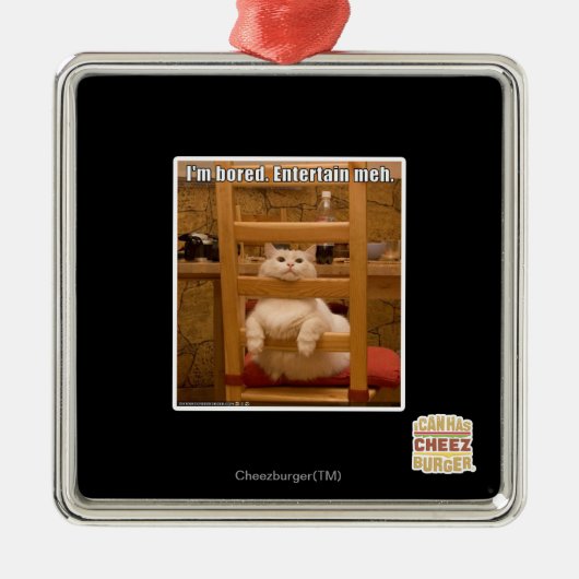 Mir ist langweilig. silbernes ornament (Vorne)