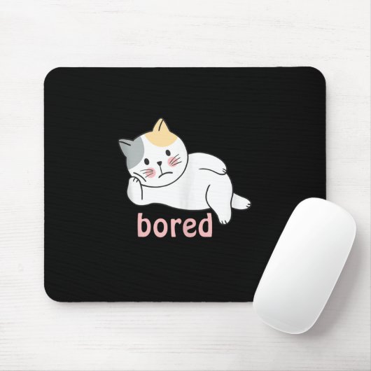 Mir langweilig, niedlich Kitty Cat Animal Mousepad (Mit Mouse)