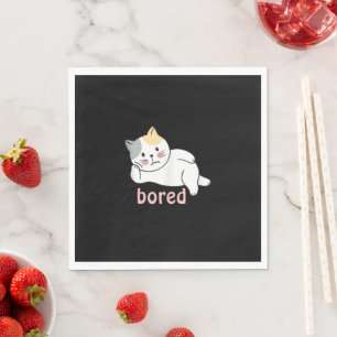 Mir langweilig, niedlich Kitty Cat Animal Serviette