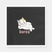 Mir langweilig, niedlich Kitty Cat Animal Serviette (Vorderseite)