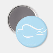 Mir Means Peace White Dove Magnet (Vorderseite/Rückseite)