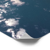 Mir-Raumstation schwimmt über der Erde Poster (Ecke)