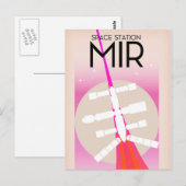 MIR Russian Space Station Poster Postkarte (Vorne/Hinten)