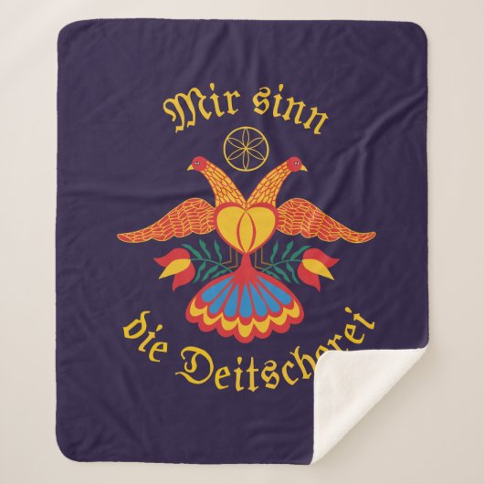 Mir sinn die Deitscherei - Deitschi Faahne Blanket Sherpadecke (Vorderseite)