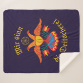 Mir sinn die Deitscherei - Deitschi Faahne Blanket Sherpadecke (Vorderseite (Horizontal))