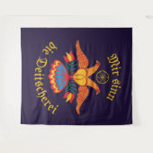 Mir sinn die Deitscherei - Deitschi Faahne Wandteppich (Vorderseite (Horizontal))